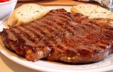 Говядина отборная,  t-bone стейк, мясо с жиром убранным до уровня 0", жареная