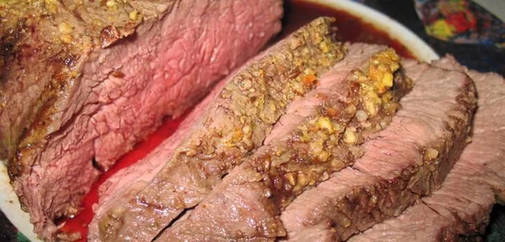 Говядина отборная, мякоть шейной части, мясо с жиром убранным до уровня 0", обжаренная